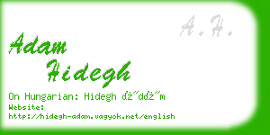 adam hidegh business card